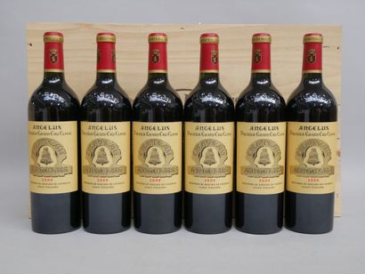 6 B CHATEAU ANGELUS (Caisse Bois d'origine)...