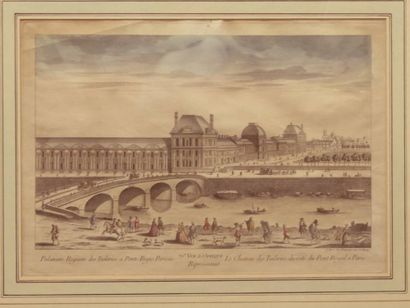Ensemble de 6 vues d'optique. (quelques mouillures...