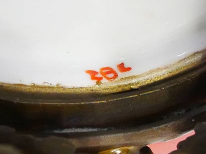 Ceramic and bronze mounted bowl with gilded...