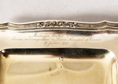 In an imitation morocco CARTIER case, silver...