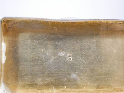 Russian niello silver snuffbox (800 thousandths)...