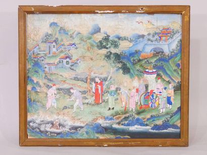 The dignitary's visit, Fragment of a Chinese...