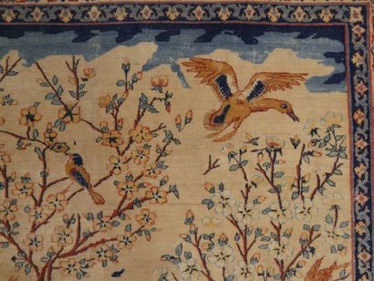 Tapis Ispahan (chaine et trame en coton,...