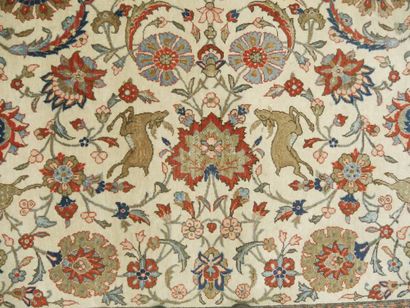 Wool carpet with polychrome decoration of...
