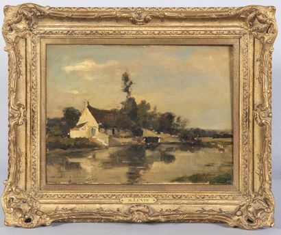 LÉVIS Maurice (1860 - 1941) Maison au bord...