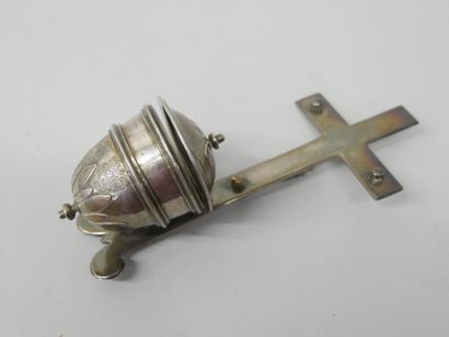 Bénitier en argent. Travail étranger du XVIII...