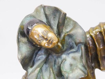 LAMOUREUX Y. Arabesque, bronze with medallic...