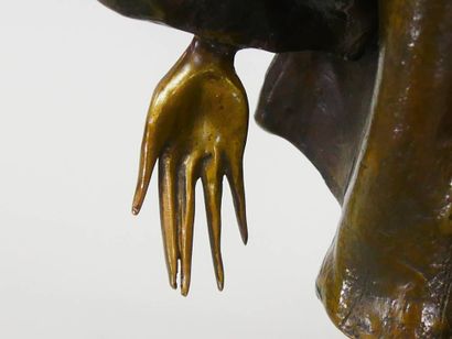 LAMOUREUX Y. Arabesque, bronze with medallic...