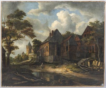 Ecole de la 1ère moitié du XIXe siècle, Paysage...