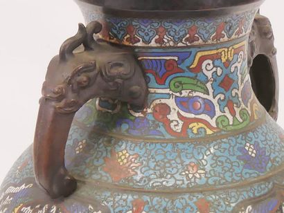CHINA early 20th century Bronze vase with...