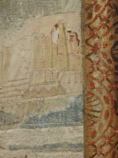 Tapisserie représentant, dans un paysage...