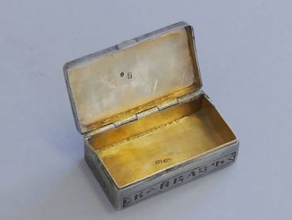 Russian niello silver snuffbox (800 thousandths)...