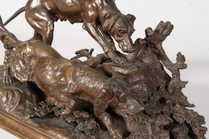 MOIGNIEZ J. (d'après) Chiens débusquant un...
