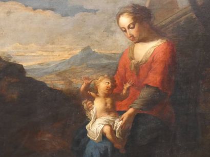 Ecole PROVENCALE vers 1700, La Vierge à l'Enfant...