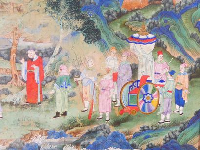 The dignitary's visit, Fragment of a Chinese...