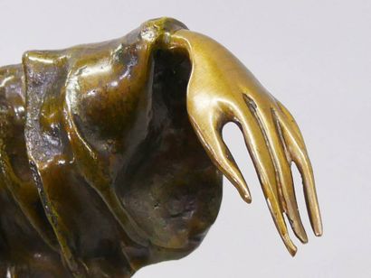 LAMOUREUX Y. Arabesque, bronze with medallic...