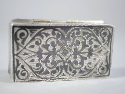Russian niello silver snuffbox (800 thousandths)...