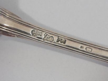 PARIS 1761 - 1762 Silver sugar spoon, filet...