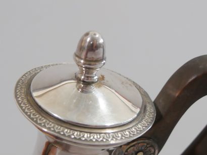 Verseuse in silver-plated metal decorated...