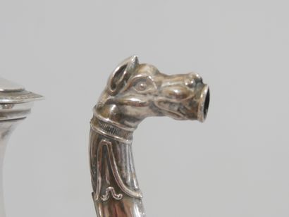 Verseuse in silver-plated metal decorated...