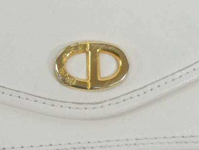 Christian DIOR - Petit Pochette en cuir blanc...