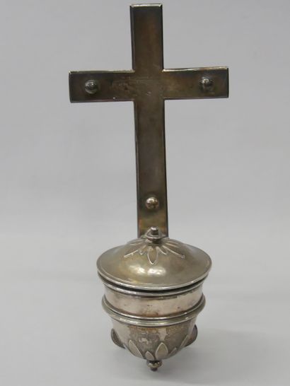 Bénitier en argent. Travail étranger du XVIII...