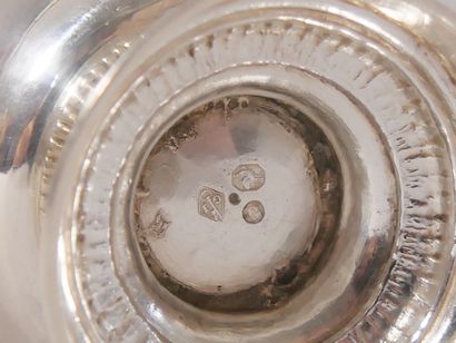 Plain silver tulip tumbler engraved with...