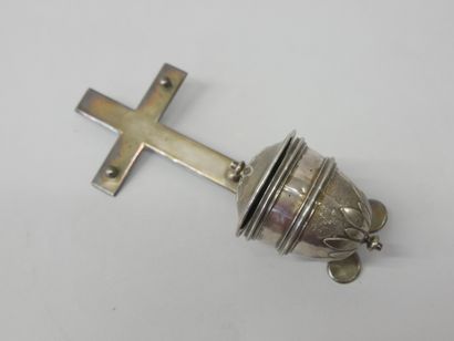 Bénitier en argent. Travail étranger du XVIII...
