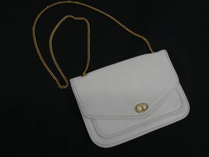 Christian DIOR - Petit Pochette en cuir blanc...
