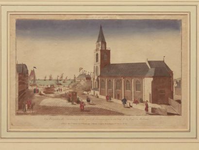 Ensemble de 6 vues d'optique. (quelques mouillures...