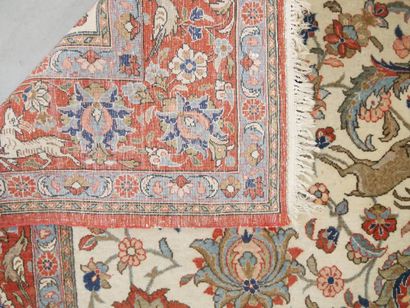 Wool carpet with polychrome decoration of...