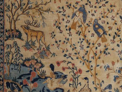Tapis Ispahan (chaine et trame en coton,...