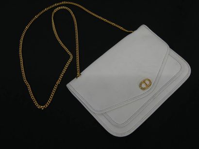 Christian DIOR - Petit Pochette en cuir blanc...