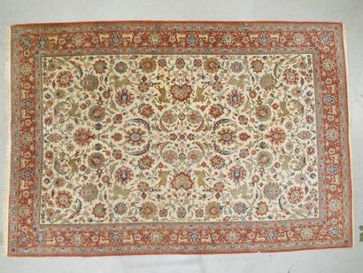 Wool carpet with polychrome decoration of...