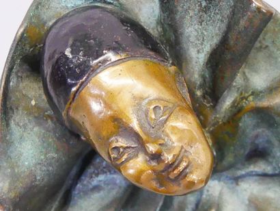 LAMOUREUX Y. Arabesque, bronze with medallic...