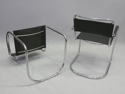 In the taste of Marcel BREUER,
Pair of armchairs...