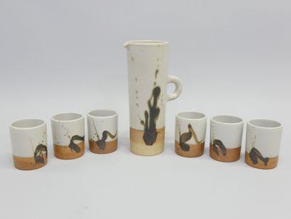 POTERIE DE LA COLOMBE
Glazed stoneware orangeade...