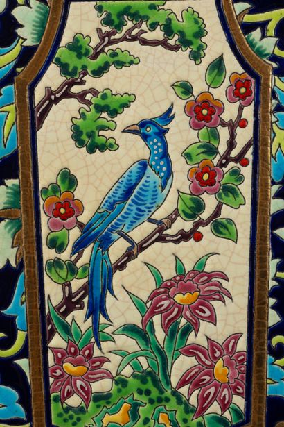 EMAUX D’ART DE LONGWY
« Geais bleus huppés...