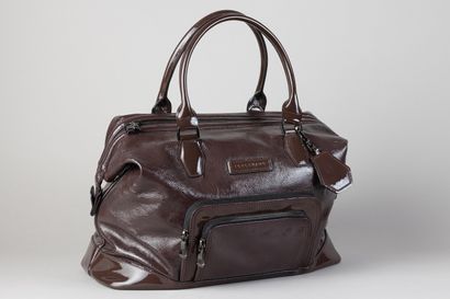 LONGCHAMP
Sac à main en cuir brillant marron...