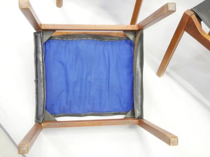 WORK FROM THE 60'S / 70'S - 
Suite of 4 chairs...