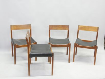 WORK FROM THE 60'S / 70'S - 
Suite of 4 chairs...