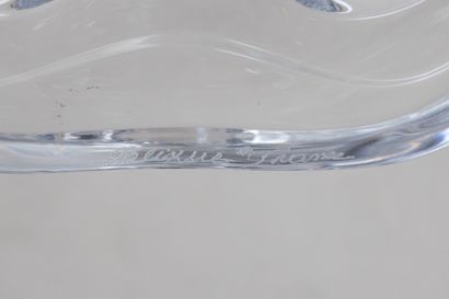 LALIQUE France - Paire de coupelles en verre...