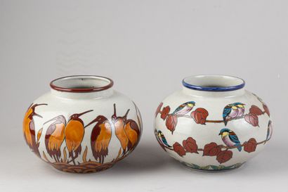 LA LOUVIERE and KERALOUVE enamels
2 small...
