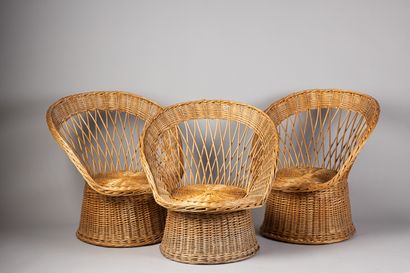 TRAVAIL DES ANNEES 1960
Suite de 3 fauteuils...
