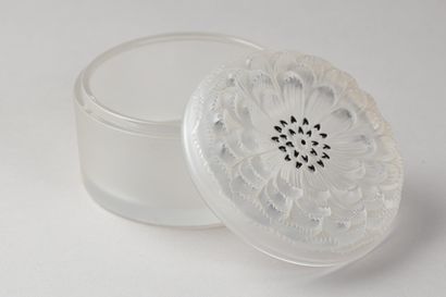 LALIQUE France, modèle Dahlia - Bonbonnière...