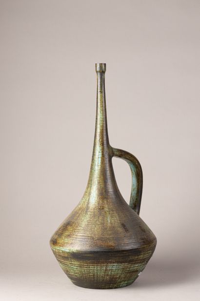 H. RAUDE (XXe)
Grand vase soliflore à une...