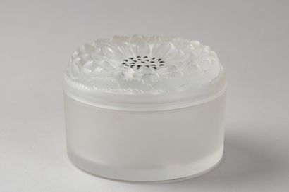 LALIQUE France, modèle Dahlia - Bonbonnière...