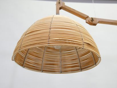 1970S WORK
Folding and pivoting wall lamp.
Wooden...