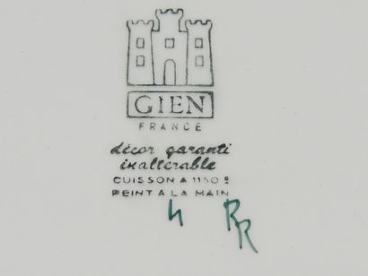 - Service à poisson en faïence de Gien 1938...