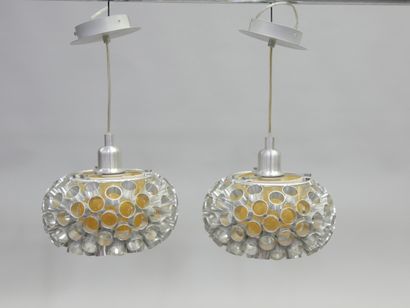 CIRCA 70 / 80 
Pair of flattened ball-shaped...